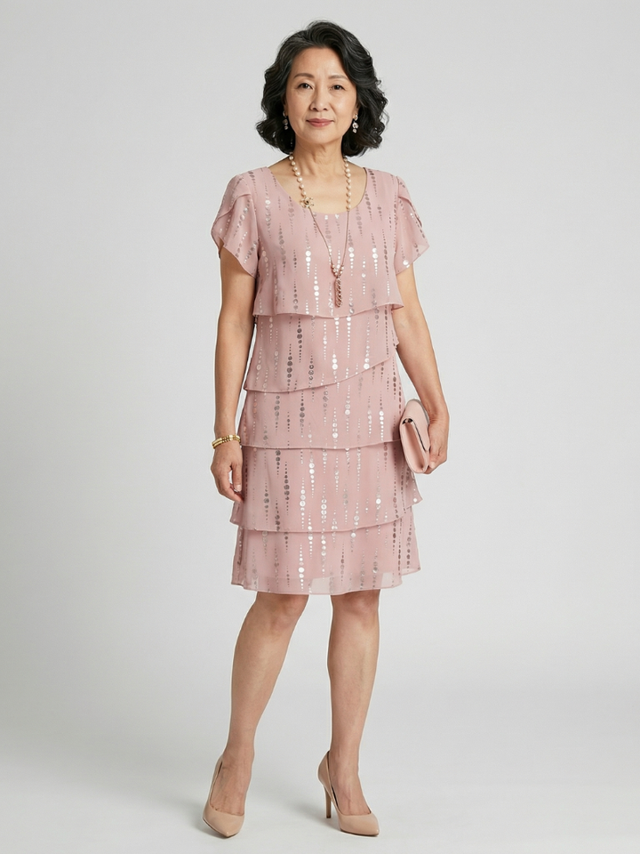 Robe longueur genou à pois Makena