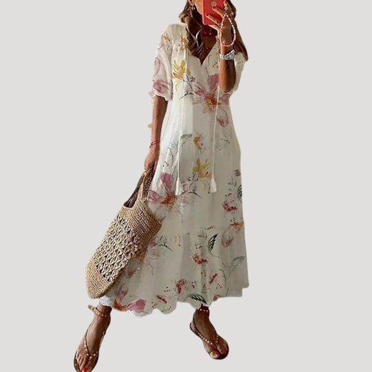 Flowy bohemian maxi dress