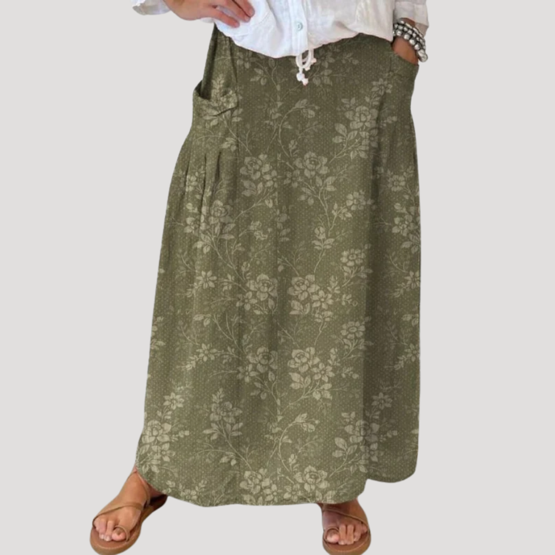 Céleste Jupe Maxi Femme Taille Élastique Décontractée