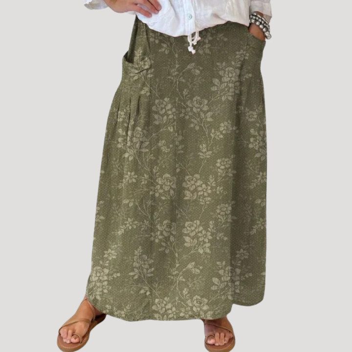 Céleste Jupe Maxi Femme Taille Élastique Décontractée
