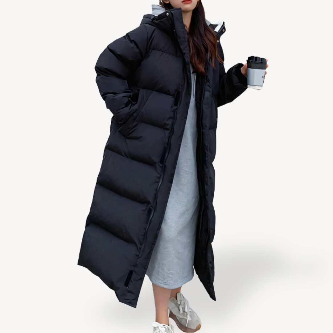 Salomé Doudoune longue oversize femme à capuche