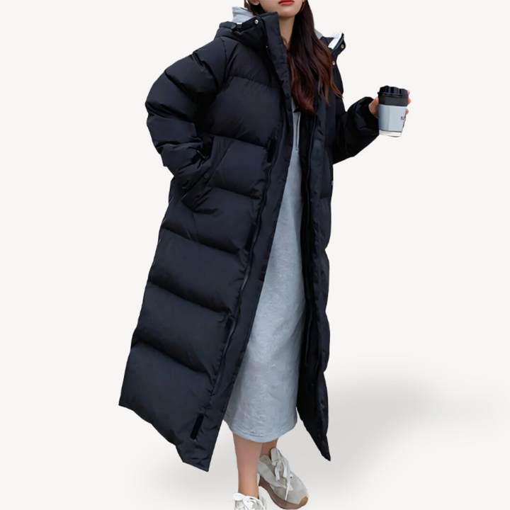 Salomé Doudoune longue oversize femme à capuche