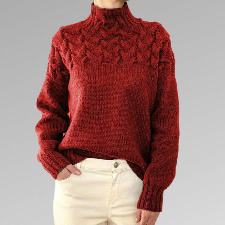 Reagan Col Roulé Femme Pull d’Hiver Élégant en Coton Mélangé Doux et Confortable, vue 6