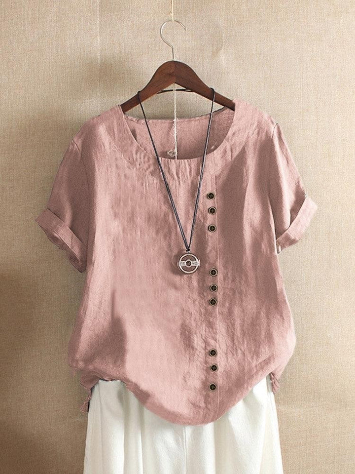Blouse Aérée avec Patte de Boutonnage Bianca