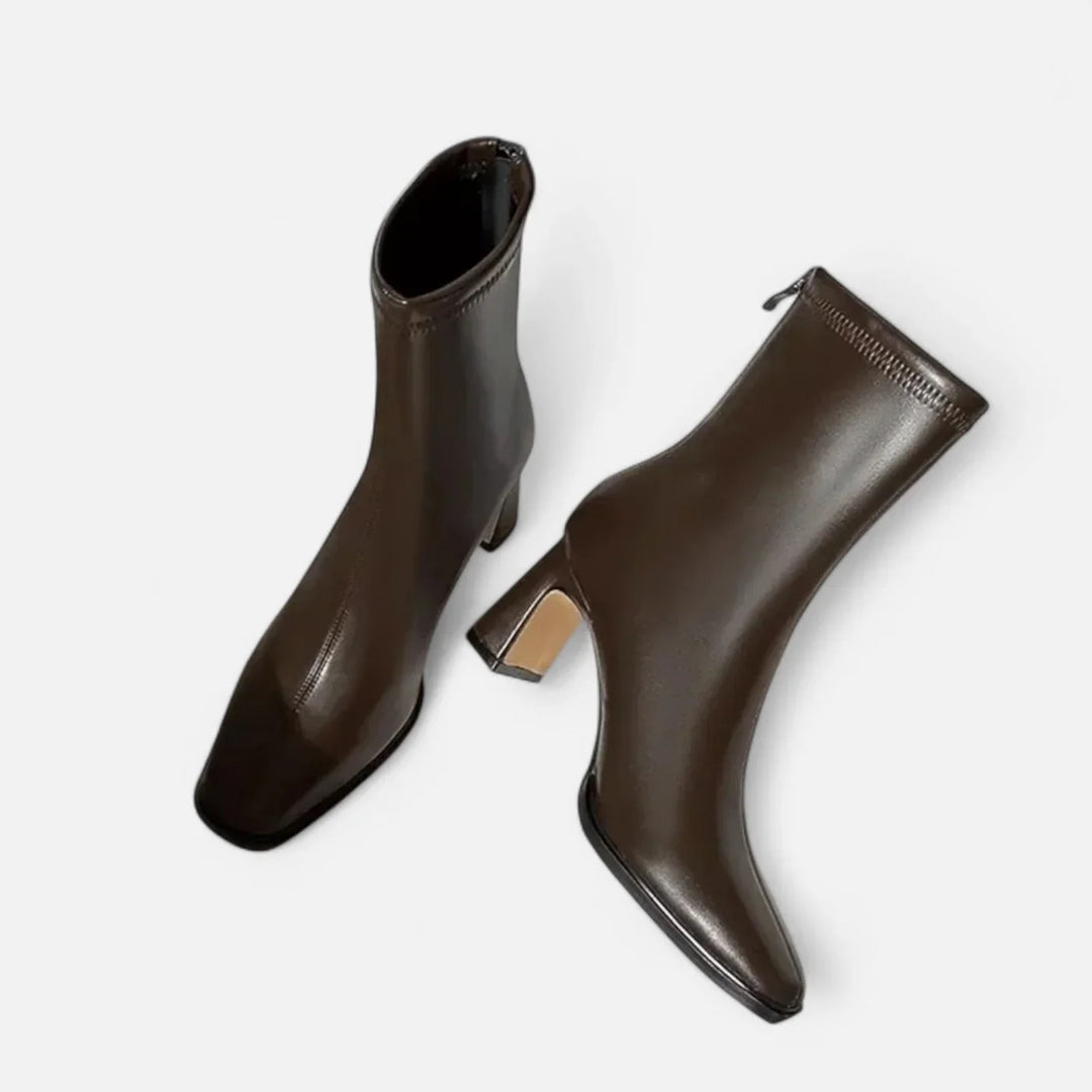 Madison Bottines Femme Bottines Hiver Vintage à Bout Carré avec Doublure Chaude & Talon Bloc, vue 4