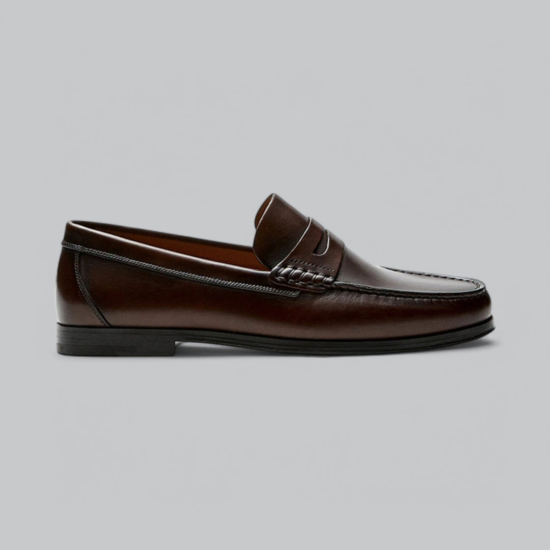 Joel Mocassins Homme en Cuir Chaussures Habillées Sans Lacets avec Semelle en Caoutchouc pour Tenues Décontractées & Formelles, vue 7