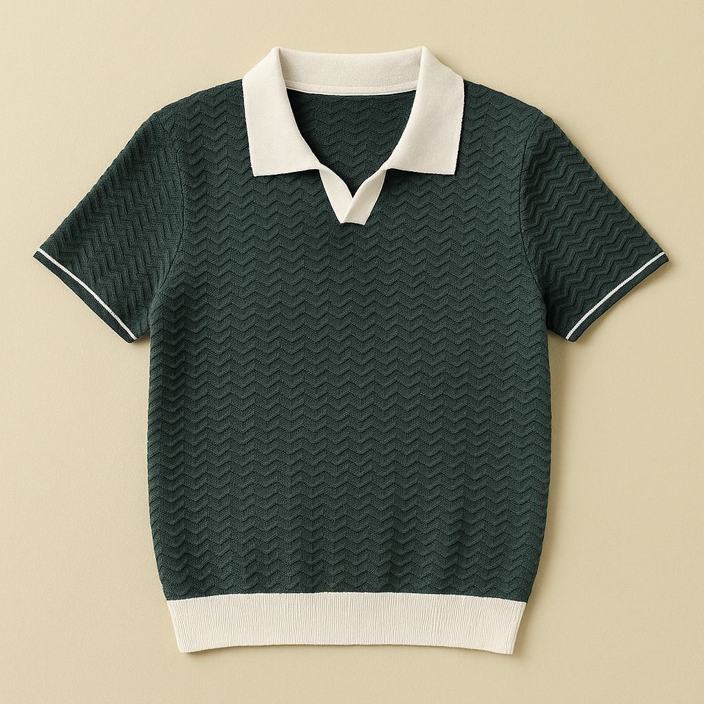 POLO SHIRT EN TISSU RICCIO DE