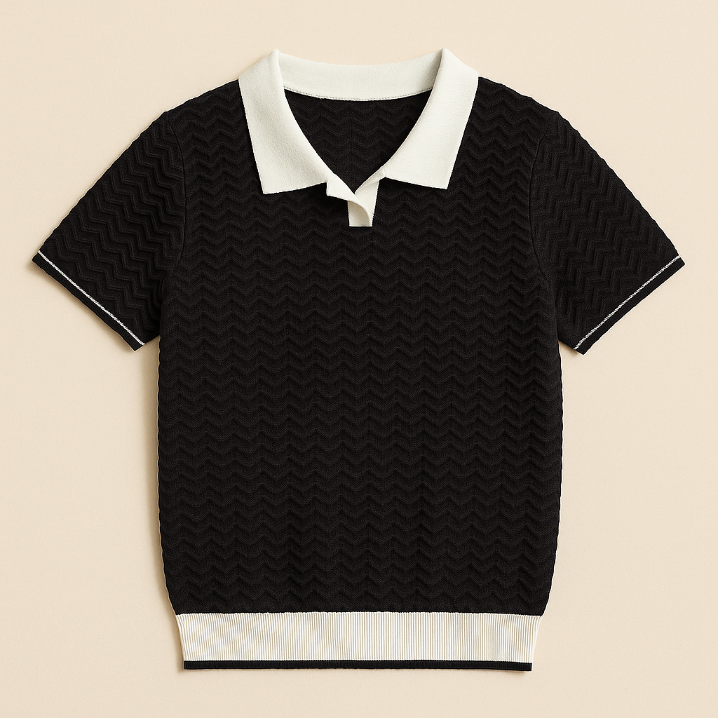 POLO SHIRT EN TISSU RICCIO DE