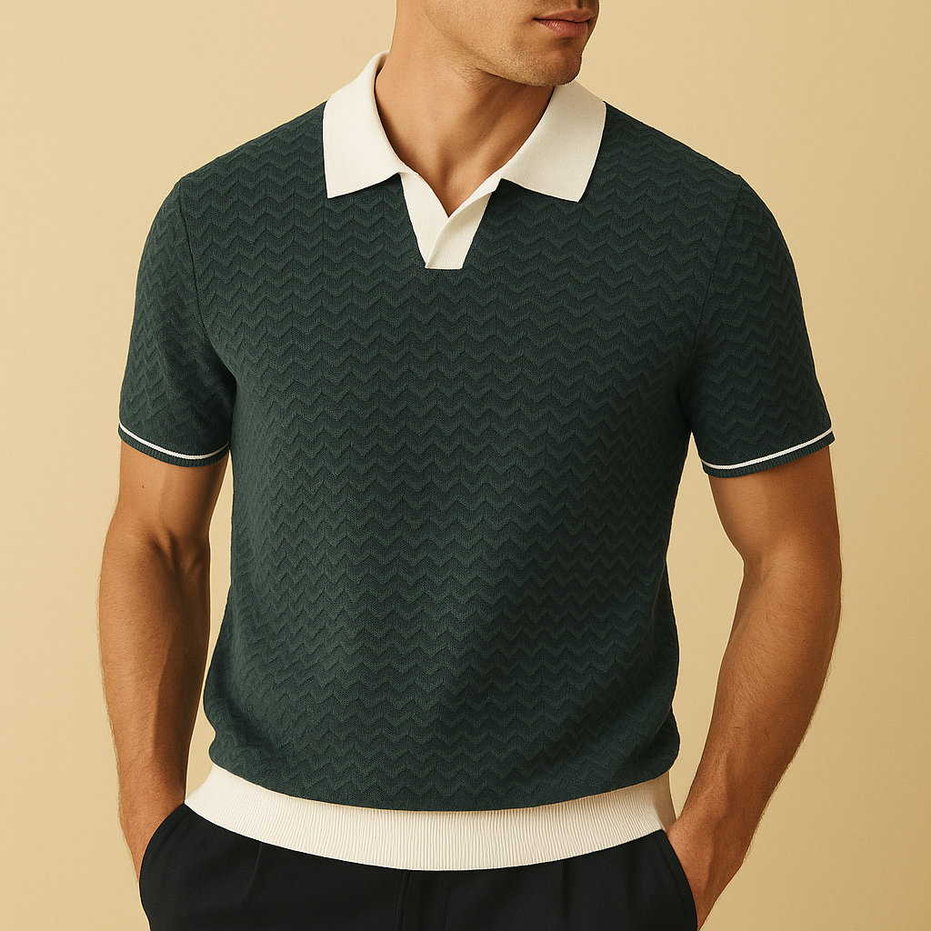 POLO SHIRT EN TISSU RICCIO DE