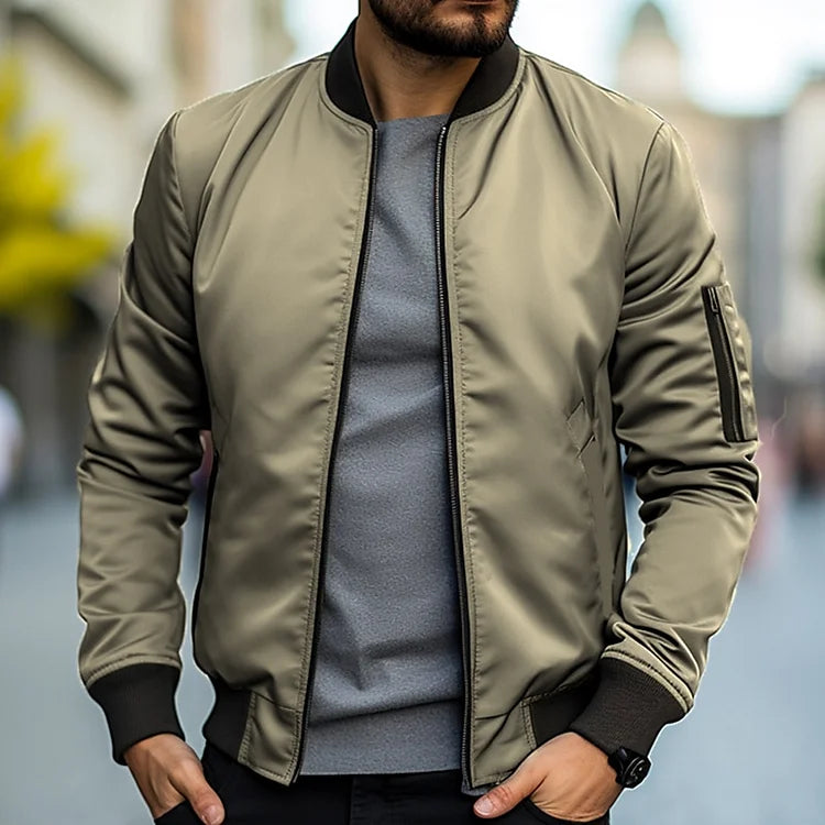 Linus Blouson pour Homme Streetwear léger d’automne avec col montant, vue 5