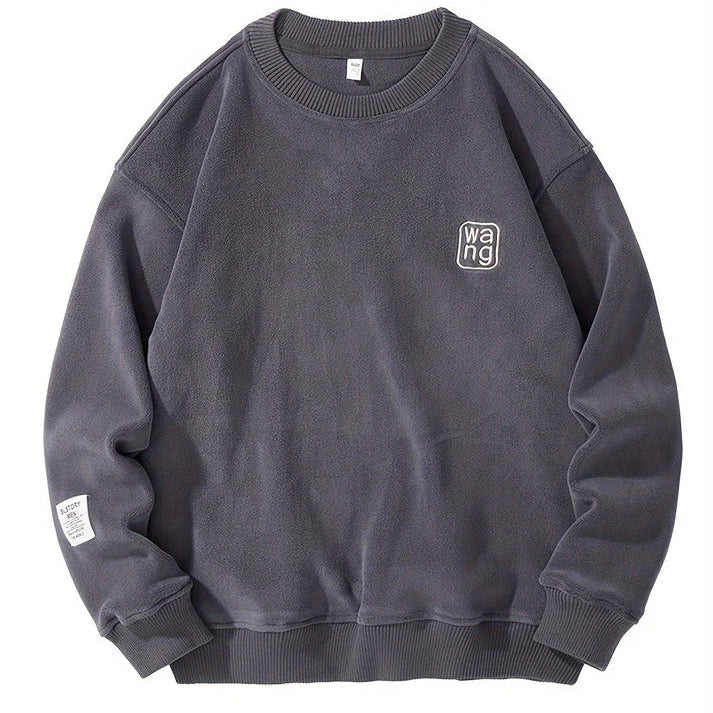 Pull Décontracté À Col Rond Avec Lettres Brodées Pour Hommes, vue 2