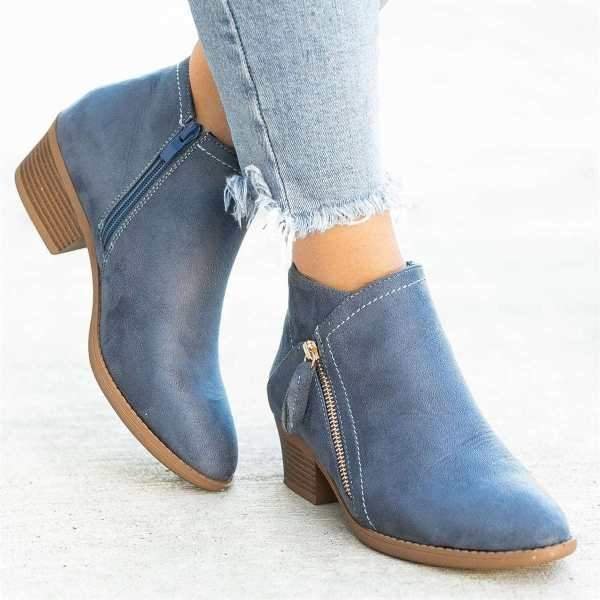 Maeve Bottes Femme à Plateforme en Daim Cuir Élégant, Confort Optimal & Fermeture Zip Latérale Pratique, vue 6