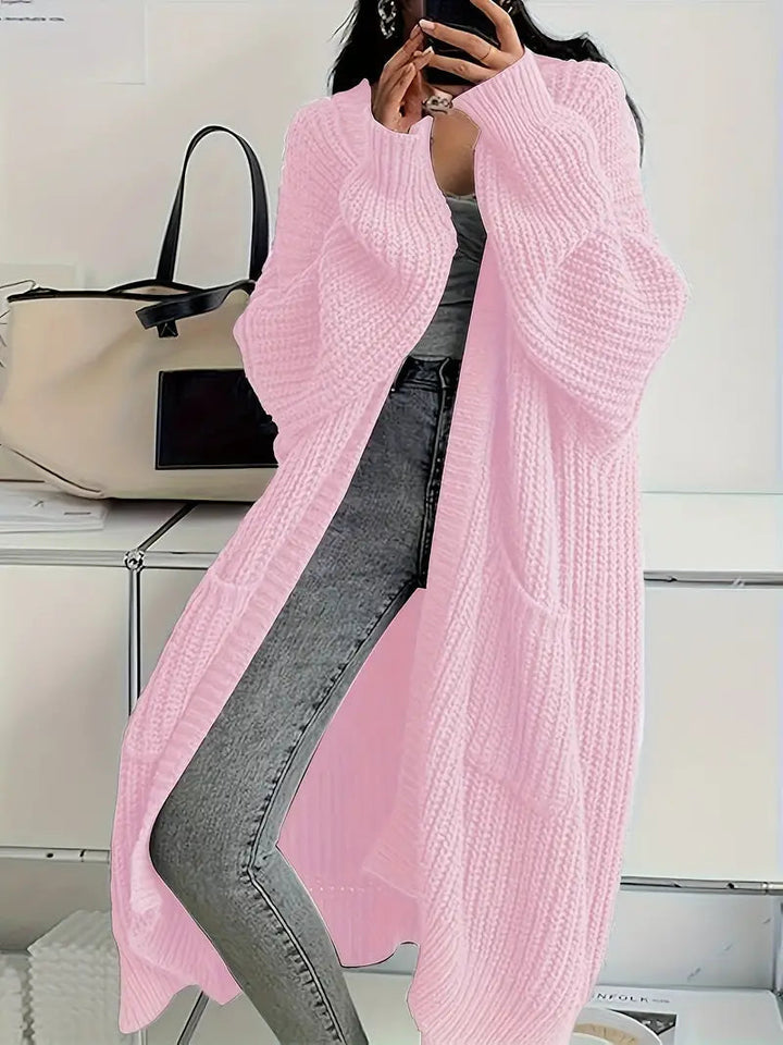 Marina Gilet Femme Long Gilet Tricoté Doux & Élégant pour Automne avec Coupe Confortable, vue 2