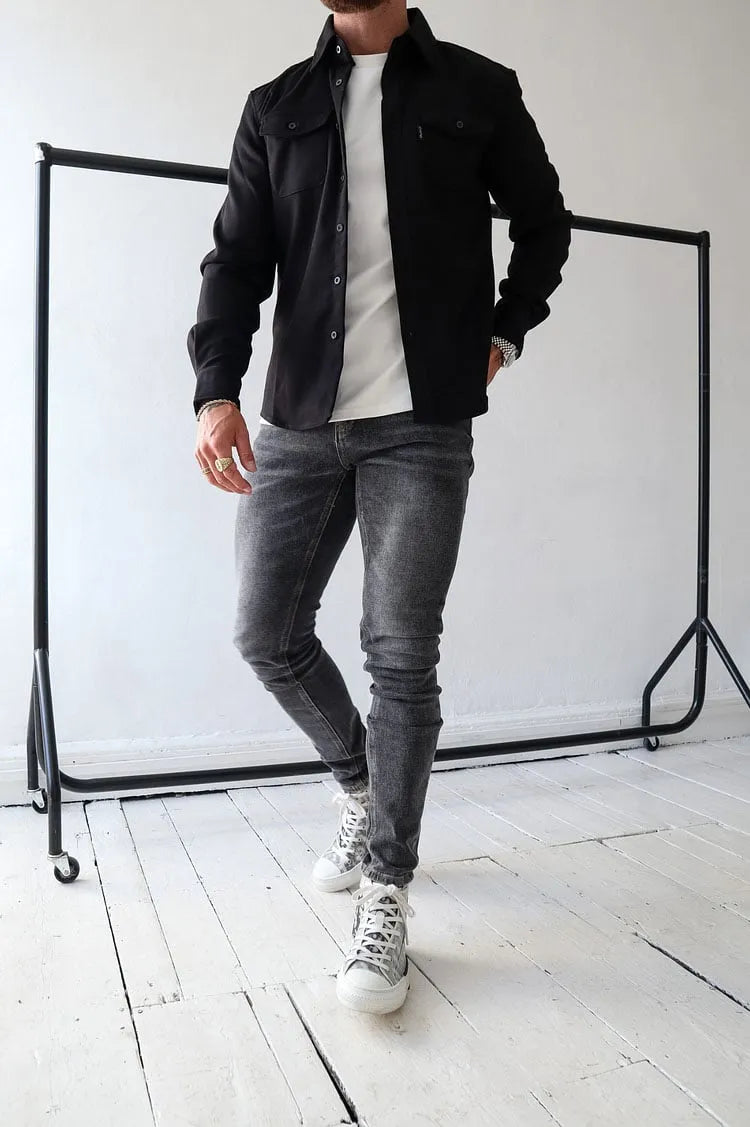 William Veste Homme en Cuir avec Boutons Style Intemporel, Résistant & Élégant, vue 5