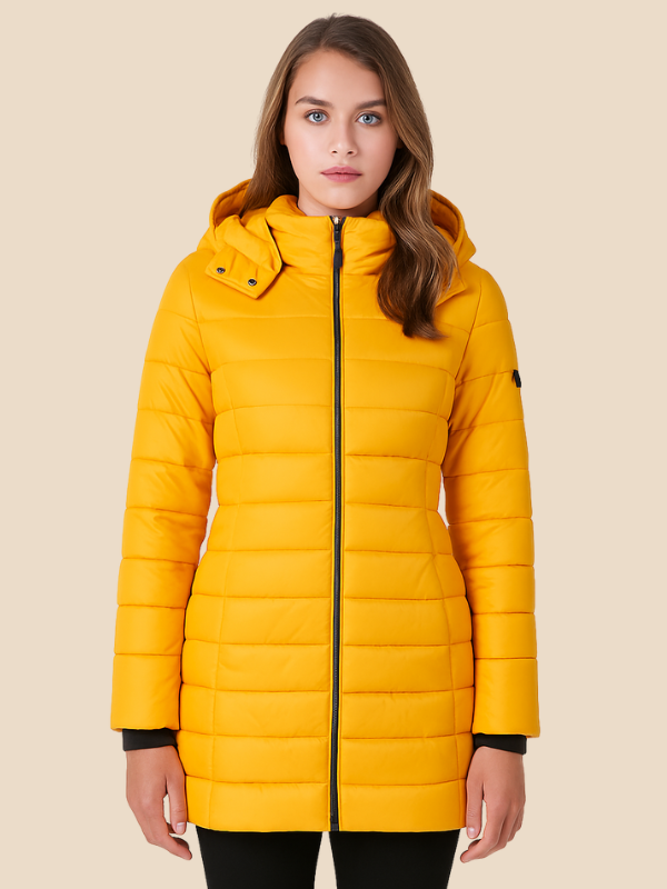 Iris Veste femme matelassée légère avec capuche et fermeture éclair
