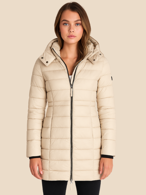 Iris Veste femme matelassée légère avec capuche et fermeture éclair