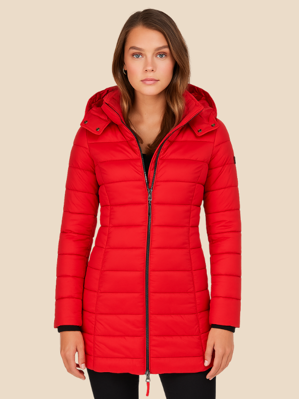 Iris Veste femme matelassée légère avec capuche et fermeture éclair
