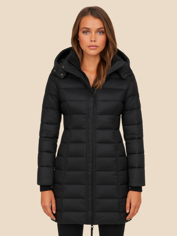 Iris Veste femme matelassée légère avec capuche et fermeture éclair