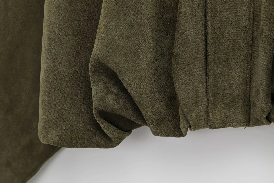 Isla Veste Femme en Daim Blouson Oversize Élégant avec Coupe Moderne & Confort Doux, vue 10