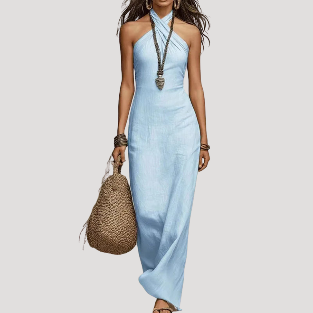 Elegant Bohemian Backless Maxi Dress for Women