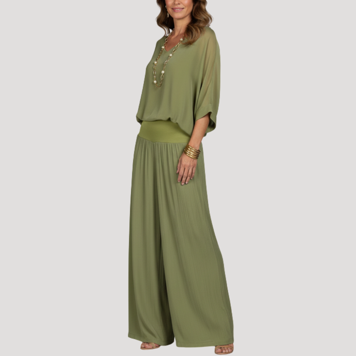 Women's Elegant Loose Two-Piece Trouser Set