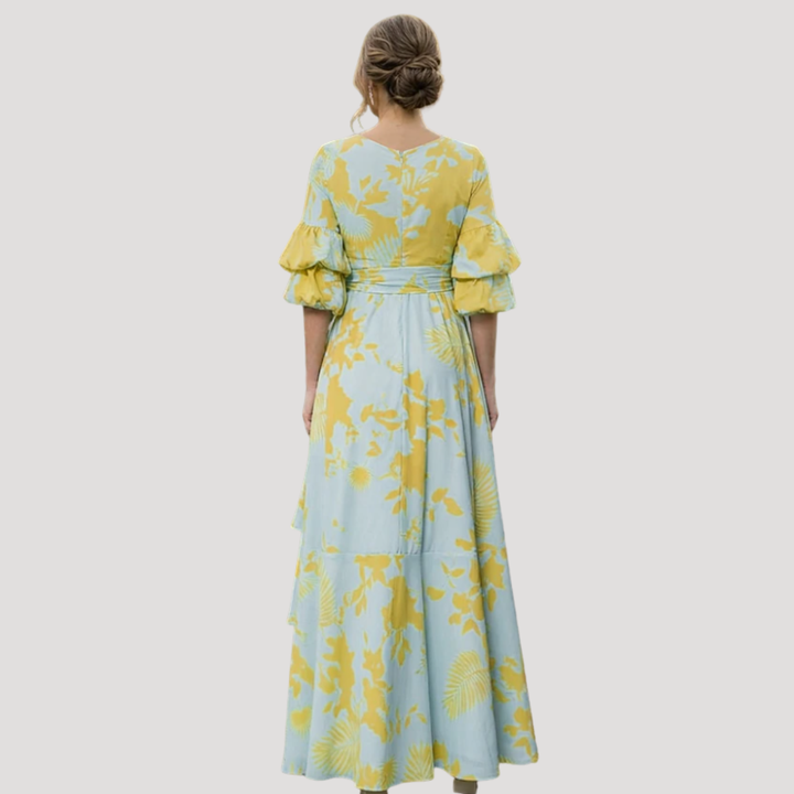 Robe Longue Fleurie Élégante Femme Pour Mariage