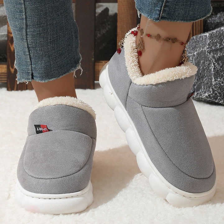 Rebecca Baskets Plateforme en Peluche pour Femme Chaussures Hiver Douces et Chaudes avec Doublure Confortable