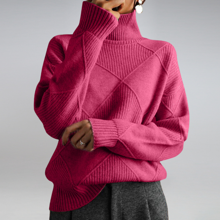 Penelope Pull Femme Pull en Cachemire à Col Roulé Élégant & Doux pour Confort Hivernal, vue 7