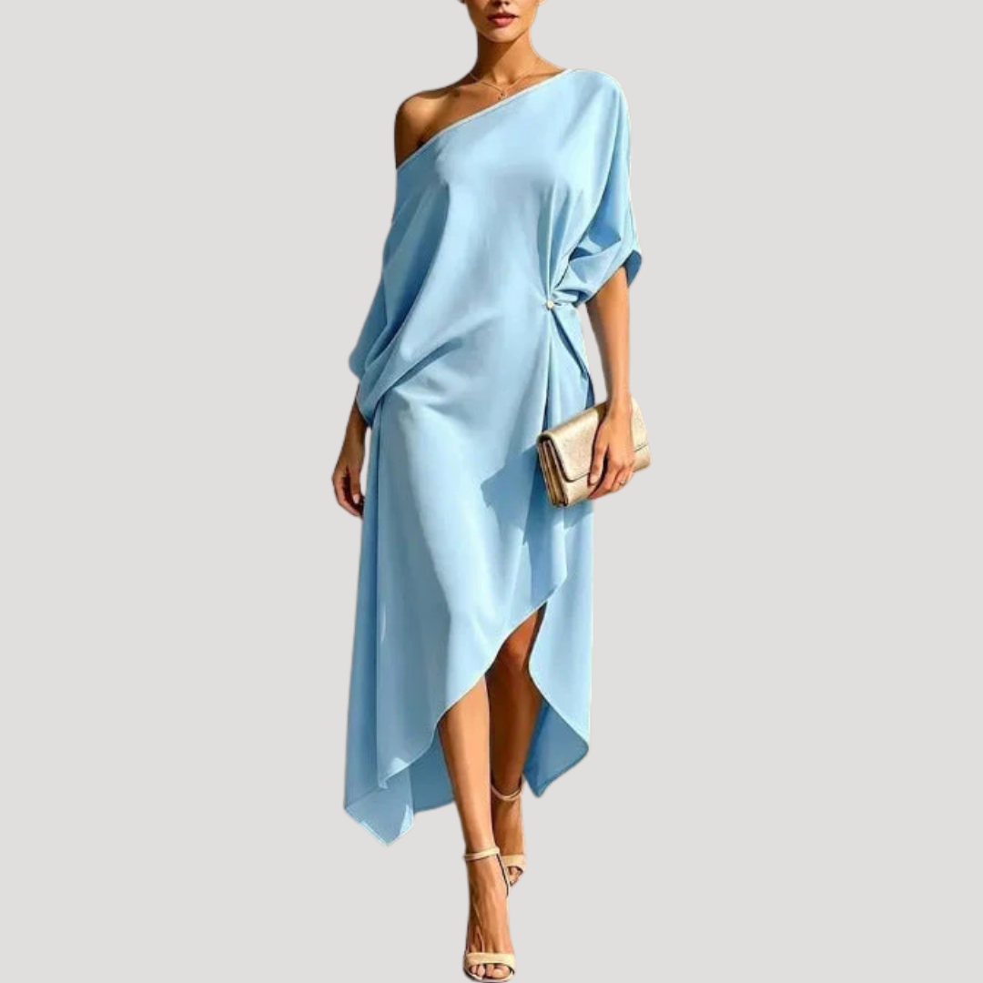 Elegant One-Shoulder Asymmetrical Dress