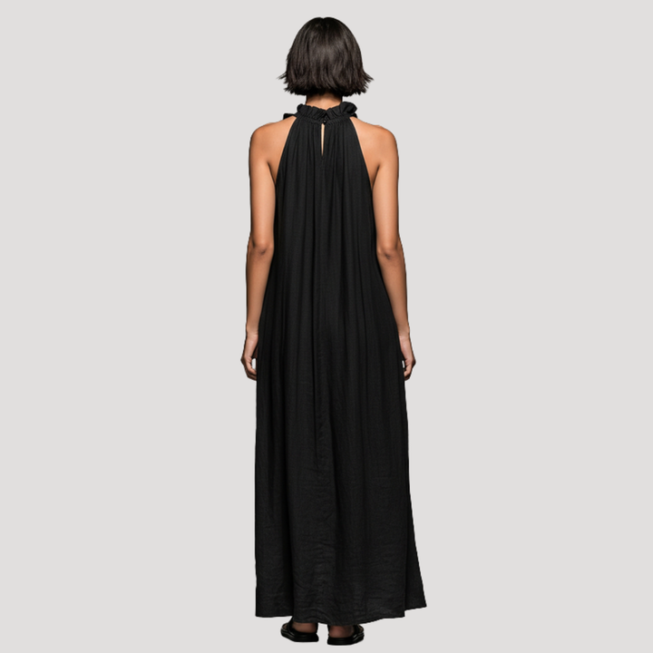 Women's Sleeveless High Neck Summer Maxi Dress