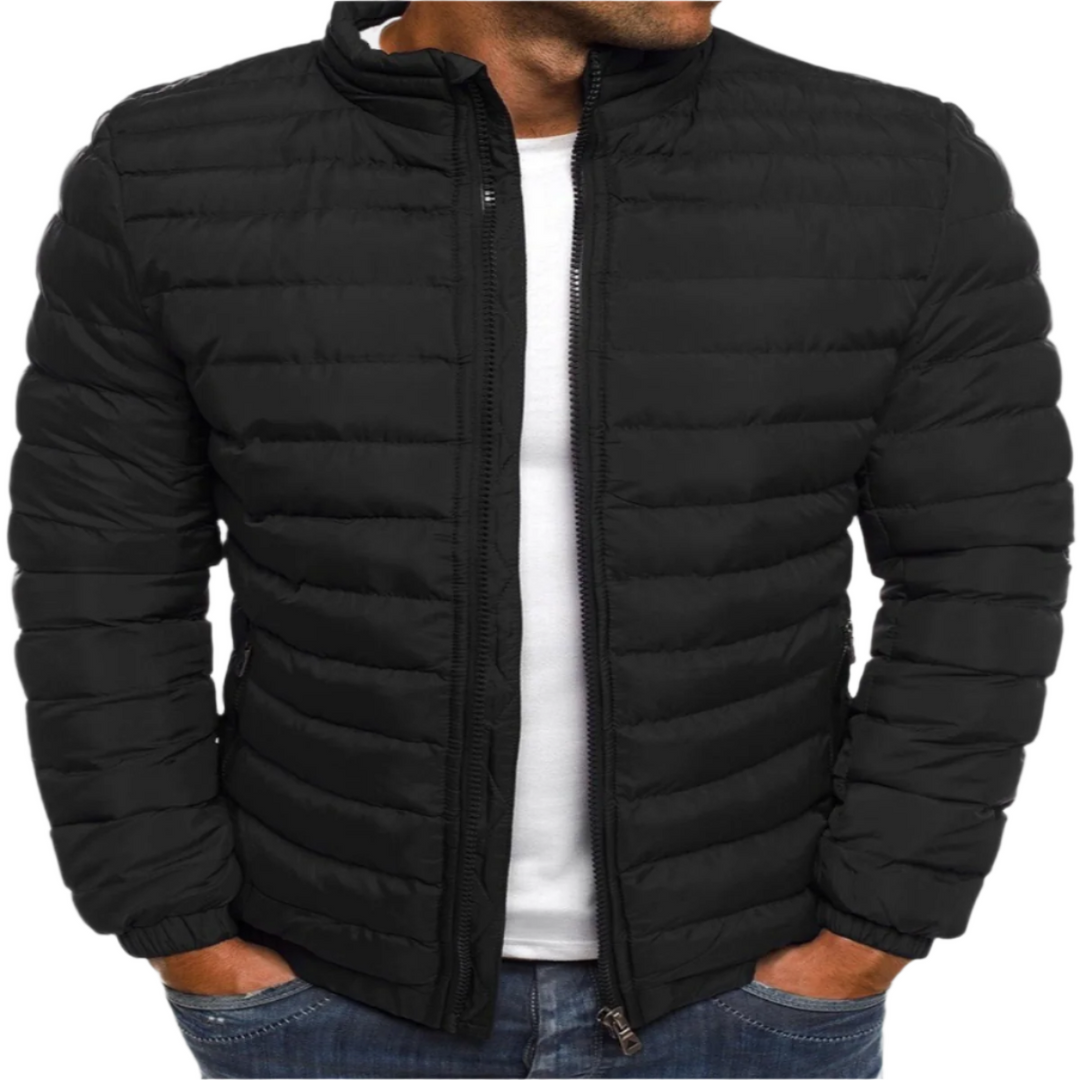 Manuel Veste Matelassée pour Homme Coupe Droite Légère avec Col Montant & Fermeture Zippée