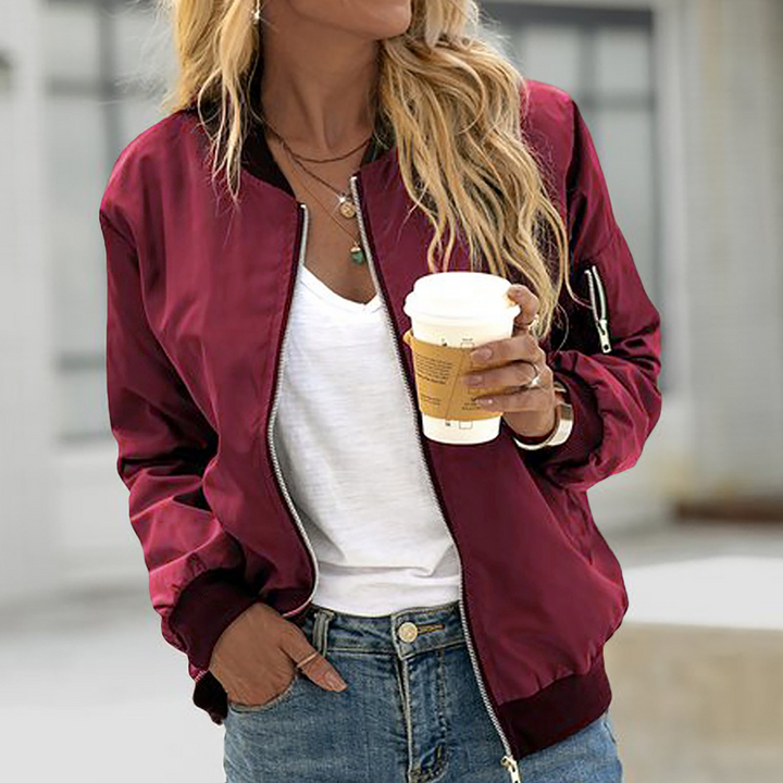 Ailany Blouson Bomber Femme Veste Légère avec Fermeture Éclair & Style Moderne, vue 2