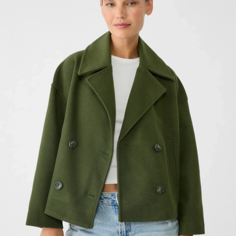 Addison Veste Femme Manteau Court Élégant à Double Boutonnage au Style Moderne, vue 2