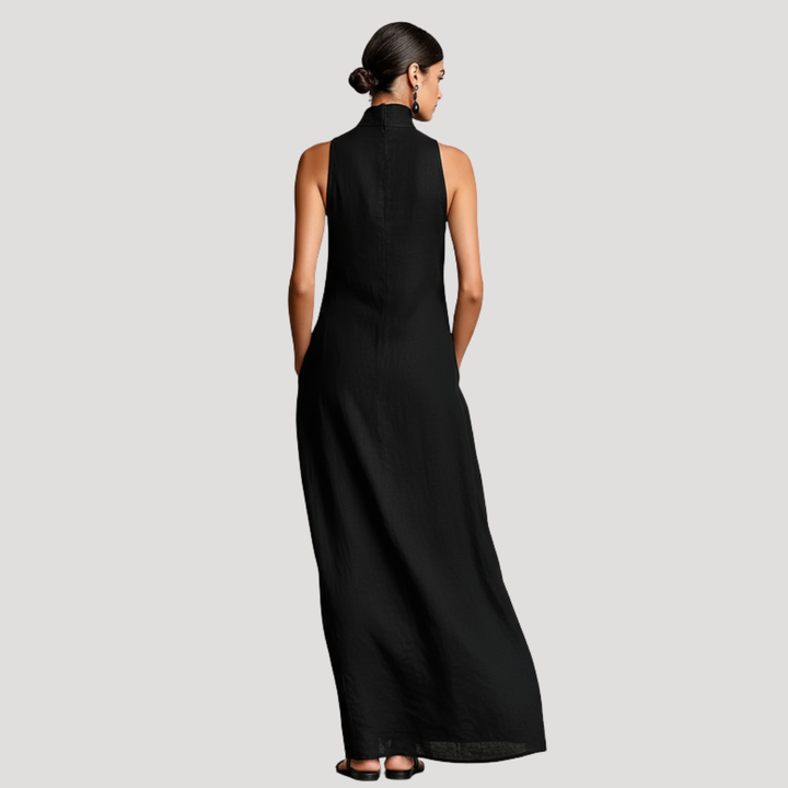 Robe Longue Élégante Sans Manches Femme