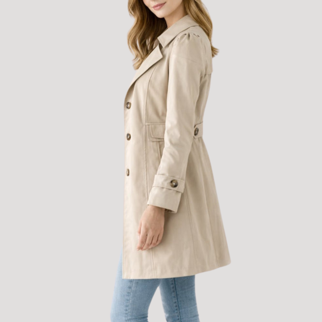 Louise Trench femme classique à poignets boutonnés