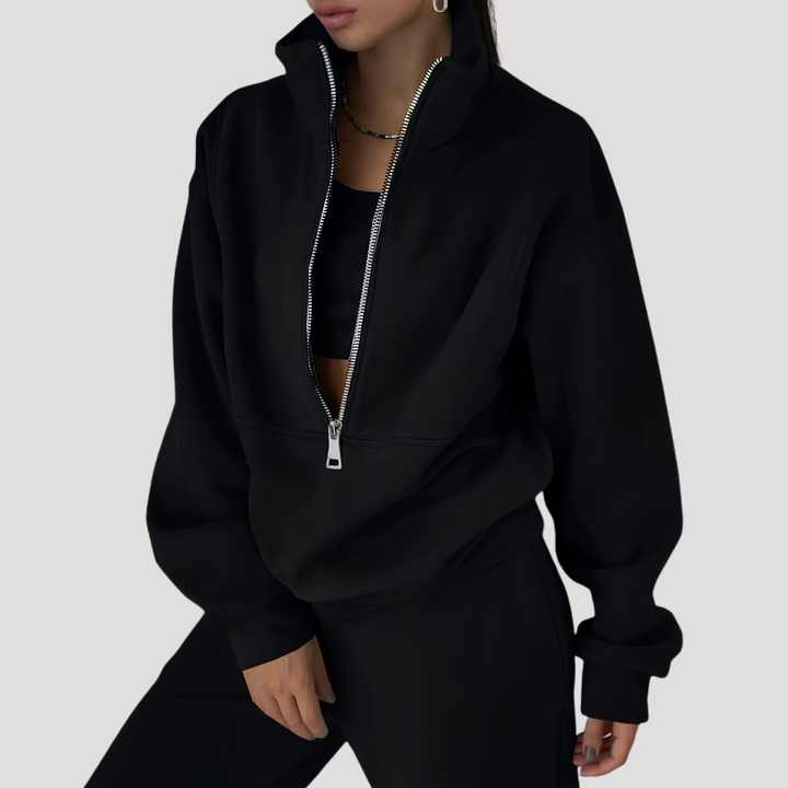 Ensemble Femme Sweat Demi-Zip et Pantalon