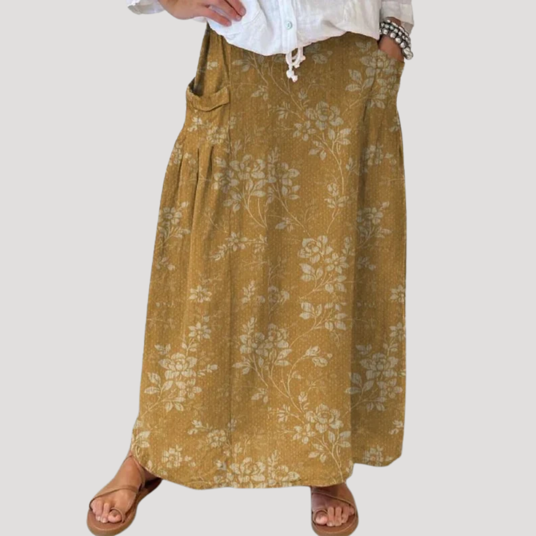 Céleste Jupe Maxi Femme Taille Élastique Décontractée