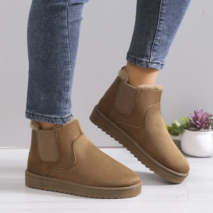Millie Bottines Femme Chaudes Bottines à Enfiler avec Doublure Fausse Fourrure & Semelle Robuste