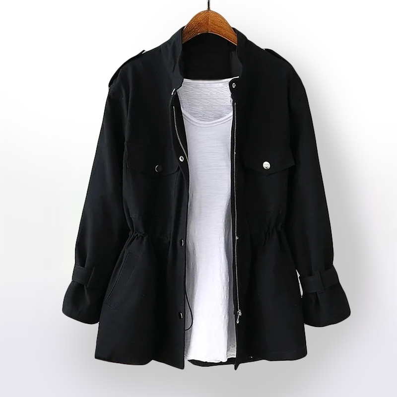 Julie Femme Imperméable Coton Ciré Manteau Étanche Élégant & Léger pour Mi-Saison, vue 7