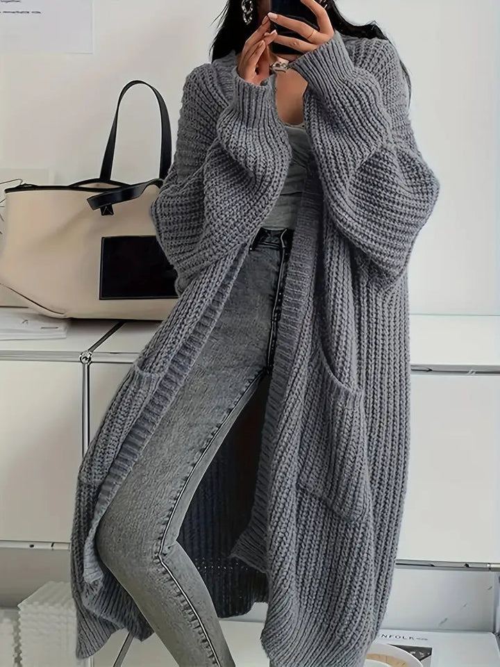 Marina Gilet Femme Long Gilet Tricoté Doux & Élégant pour Automne avec Coupe Confortable, vue 4
