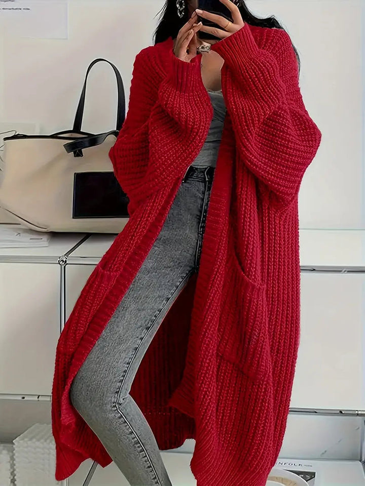 Marina Gilet Femme Long Gilet Tricoté Doux & Élégant pour Automne avec Coupe Confortable, vue 6