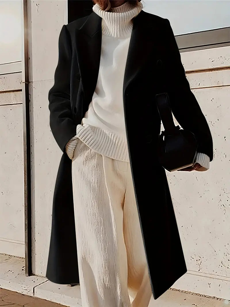 Mariana Manteau Long Femme Trench Élégant en Cachemire avec Coupe Moderne & Intemporelle, vue 3