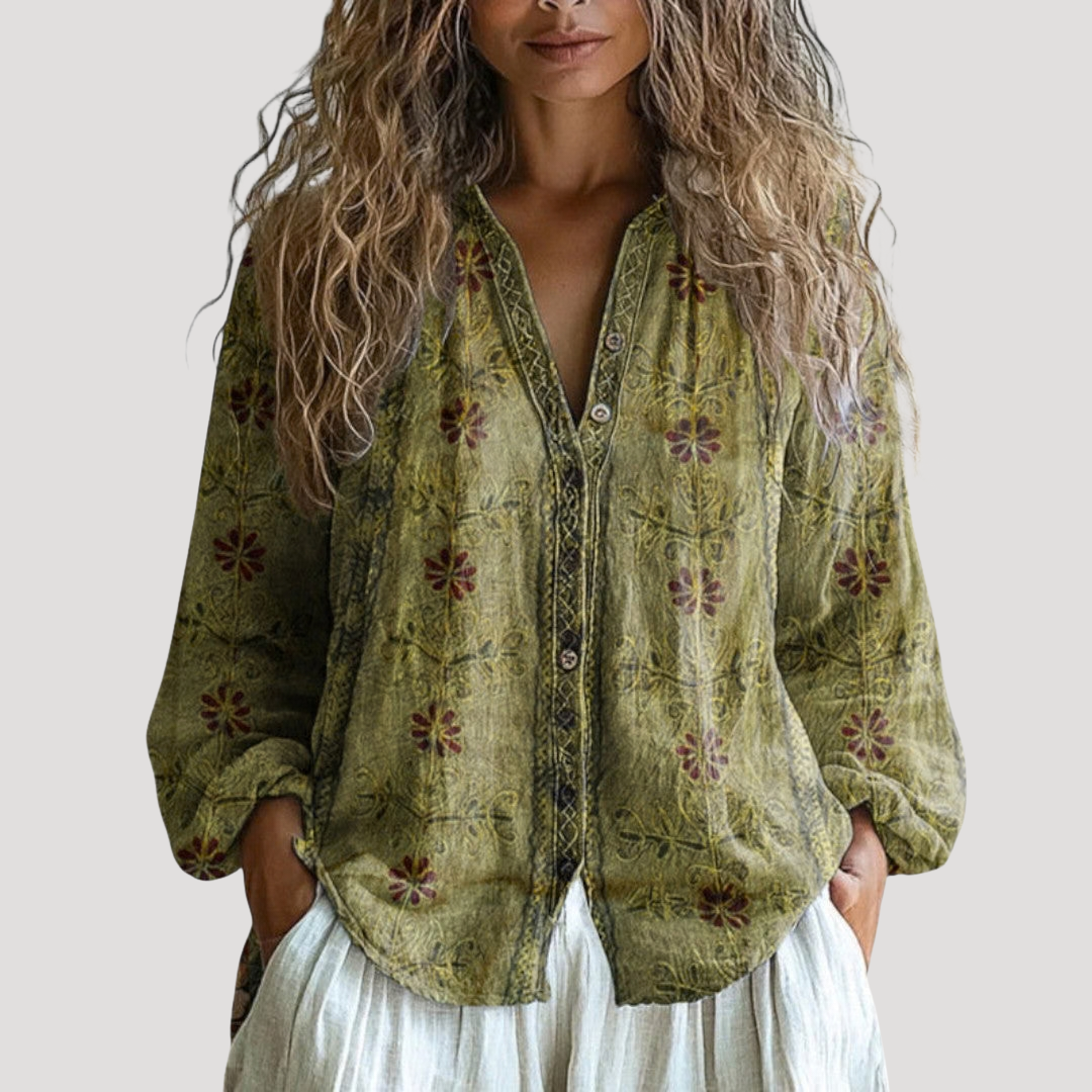 Women's Printed Bohemian Blouse