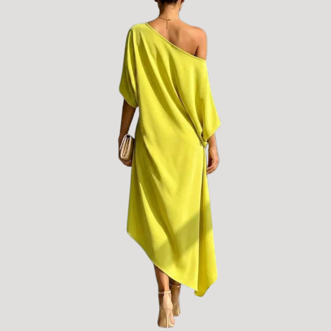 Elegant One-Shoulder Asymmetrical Dress