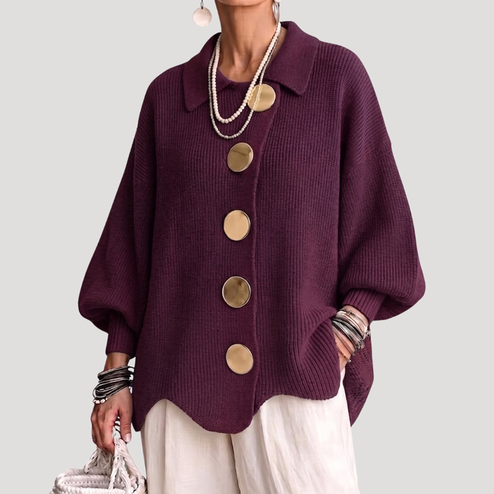 Violette Cardigan Femme Oversize Boutonné