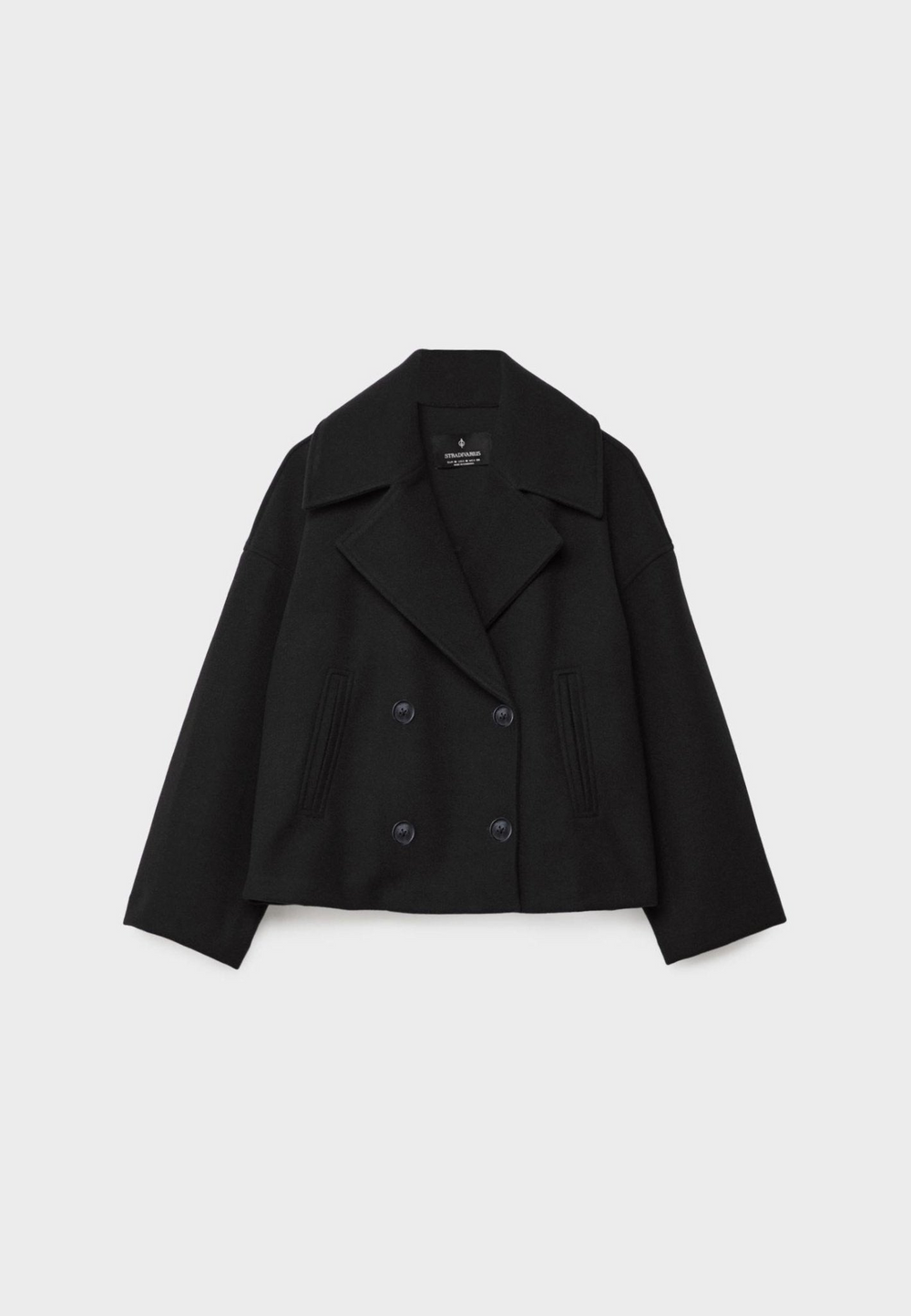 Eloise Veste Croppée Femme Élégante Coupe Tailleur avec Revers Pointus & Fermeture Double Boutonnage, vue 2