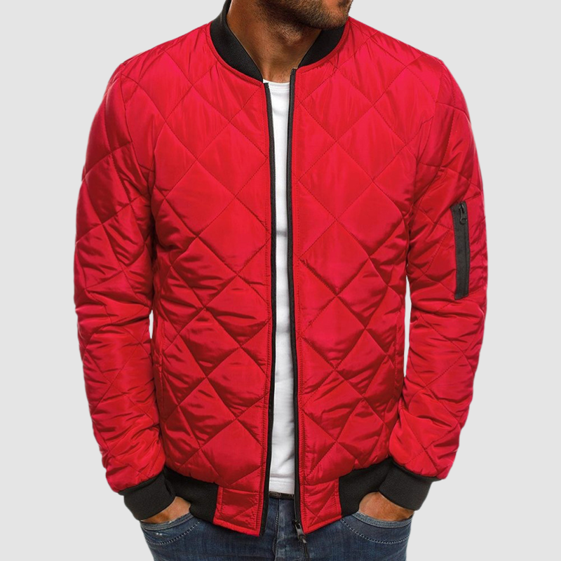 Benedict Veste Matelassée pour Homme Légère avec motif à losanges, fermeture zippée et poches, vue 3