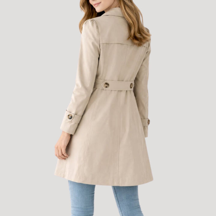 Louise Trench femme classique à poignets boutonnés