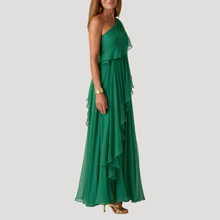 Women's Asymmetrical Chiffon Maxi Dress for Wedding