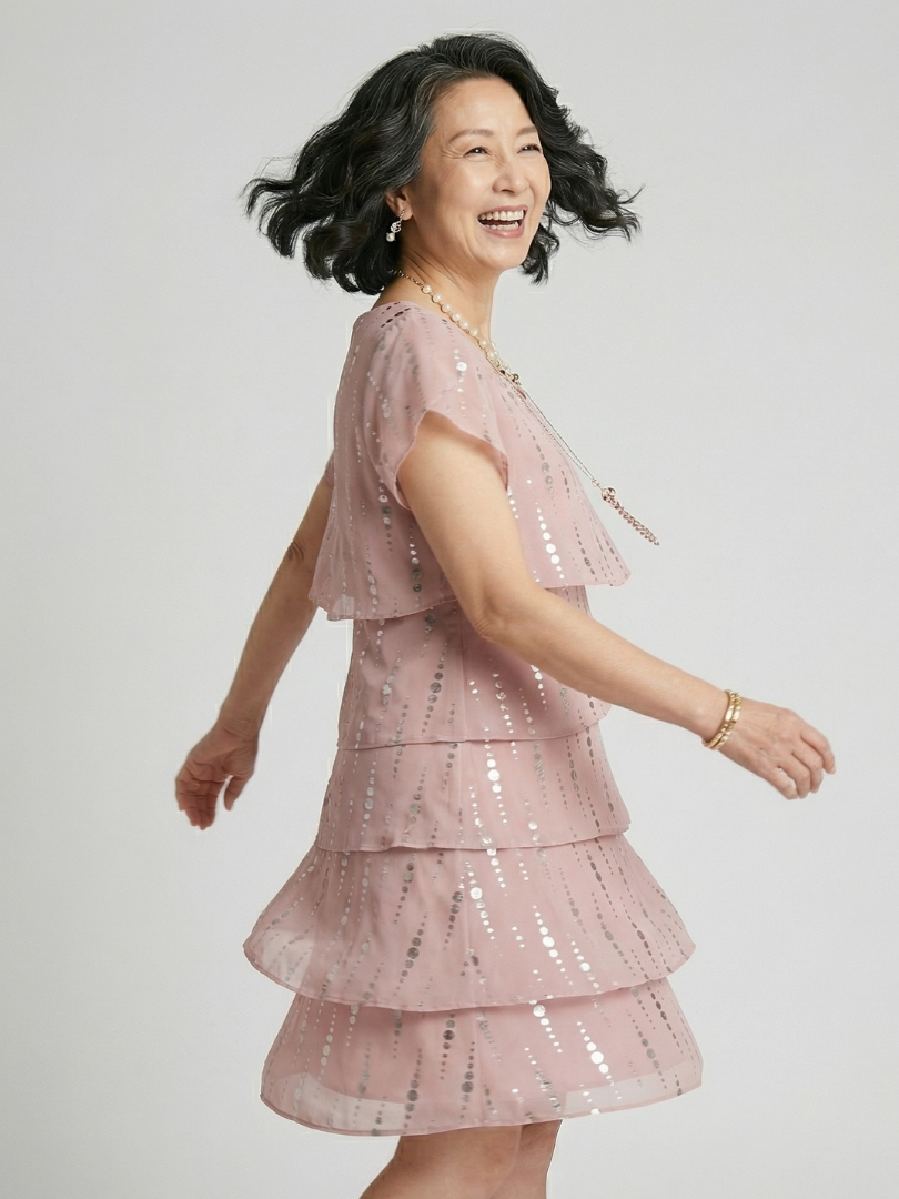 Robe longueur genou à pois Makena